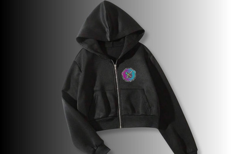Women's Black Zip-Up Hoodie Just a Girl Who Loves Candy