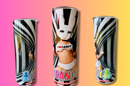 i.Candy Bunny Middle Finger 20oz SkinnyTumbler 