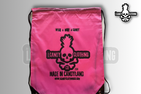 drawstring bags pink