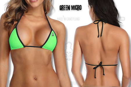 Women's Micro Thong Bikini Green