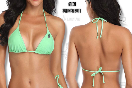 Women's Scrunch Butt Bikini Green