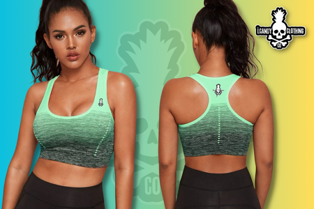 sports bra mint green