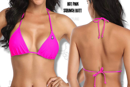 Women's Scrunch Butt Bikini Hot Pink