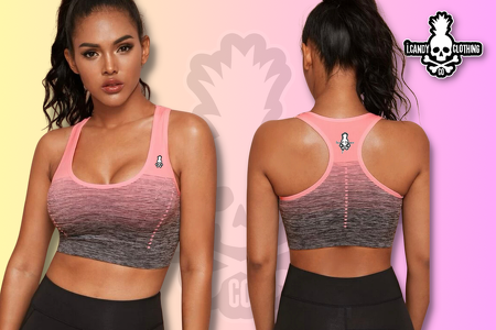 sports bra peach