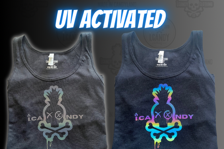 Men's Black UV Activated Tank Top