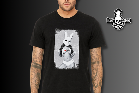 Men's Black I Love Candy Middle Finger Tee