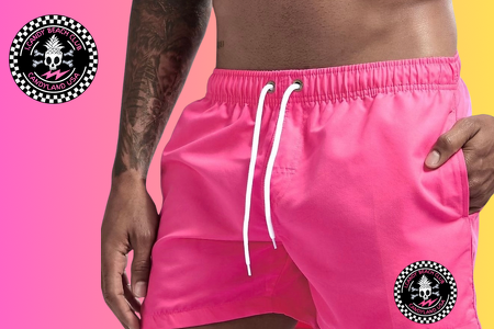 Men's i.Candy Pink Candyland USA Swim Trunks