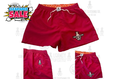 Men's Rose Red i.Candy Clothing Co. Swimsuit 
