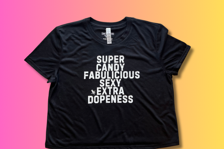 i.Candy Super Fabulicious Crop Top Shirt Black