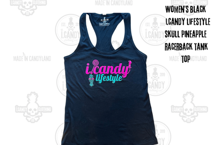 Women's i.Candy Lifestyle Logo Racerback Tank Black