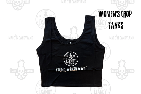 Women's i.Candy Crop Top Tank Circle Logo Young Wicked & Wild