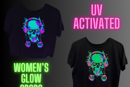 Women's Glow Hard UV Activated Crop Top