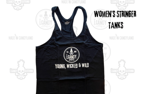 Women's i.Candy Lifestyle Stringer Tank Circle Logo Young, Wicked & Wild