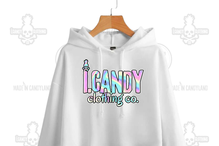 Women's White i.Candy Crop Hoodie i.Candy Clothing Co