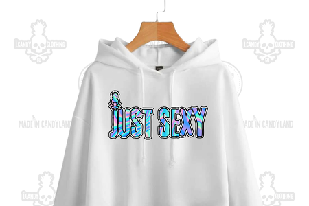 Women's White i.Candy Crop Hoodie Just Sexy