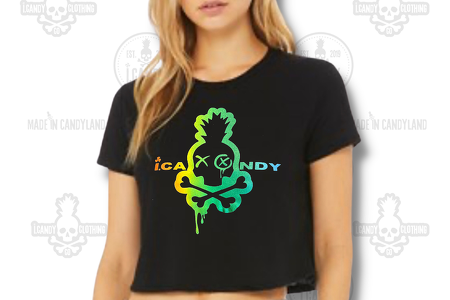 Women's Gradient i.Candy Drip X Logo Crop Top