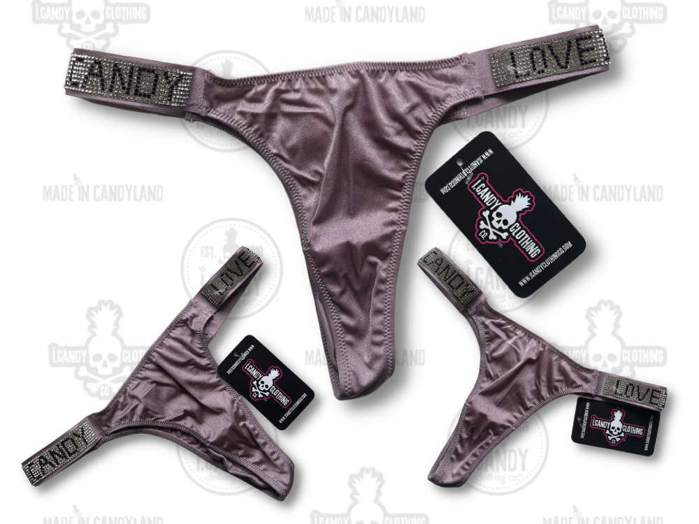 Women's Love i.Candy Rhinestone Panties Lavendar