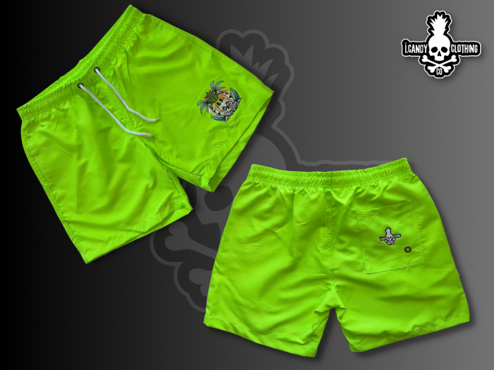 Men's Neon Green i.Candy Tropical Logo with Lining 3