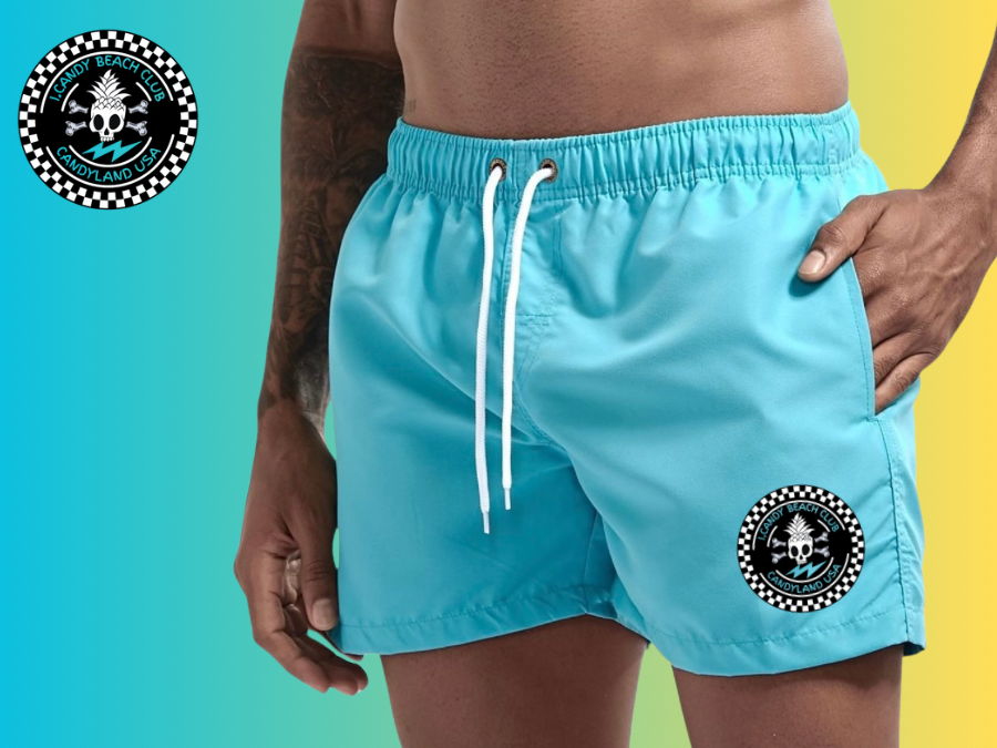 Men's i.Candy Blue Candyland USA Swim Trunks