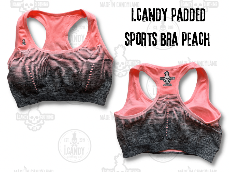 i.Candy Women's Padded Sports Bra Peach