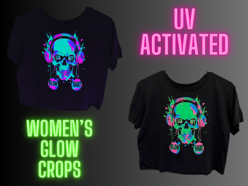 Women's Glow Hard UV Activated Crop Top